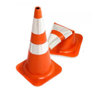 CONE FLEXIVEL 75CM LARANJA COM FAIXA REFLETIVA
